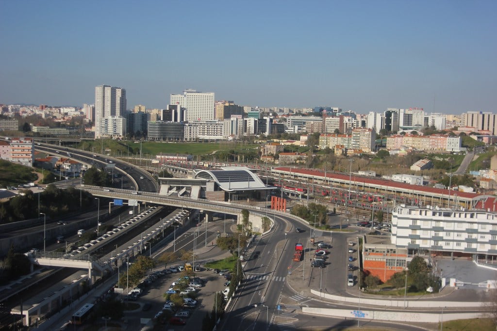 Hotels and streets in Campolide, Lisboa