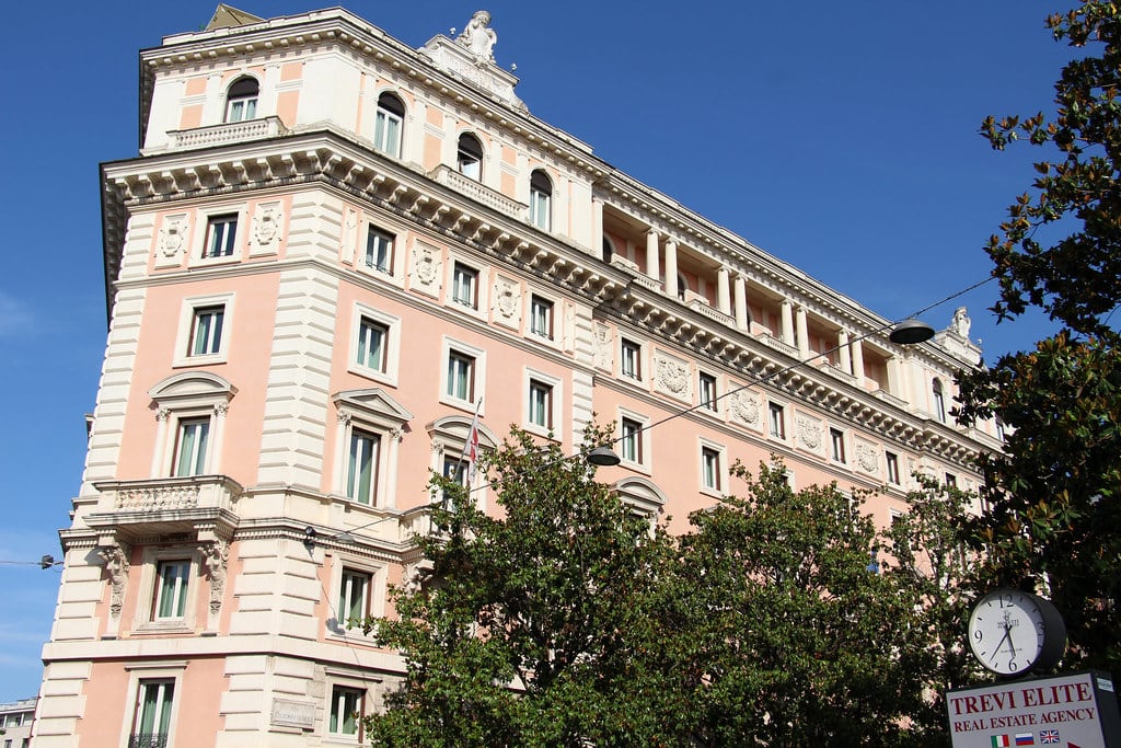 Hotels and streets in Ludovisi, Roma