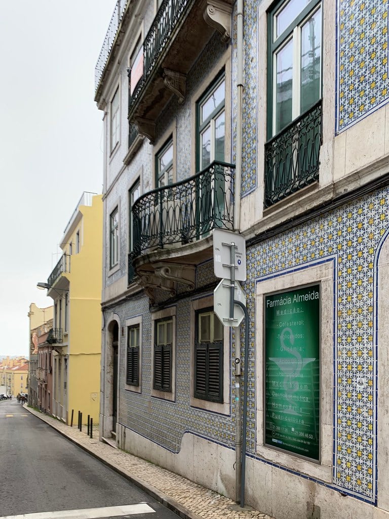 Hotels and streets in Campo de Ourique, Lisboa