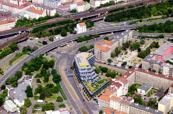 Street scene in Praha 9