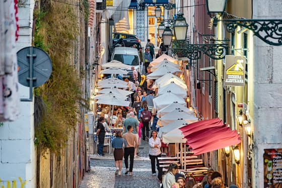 Street scene in Bairro Alto